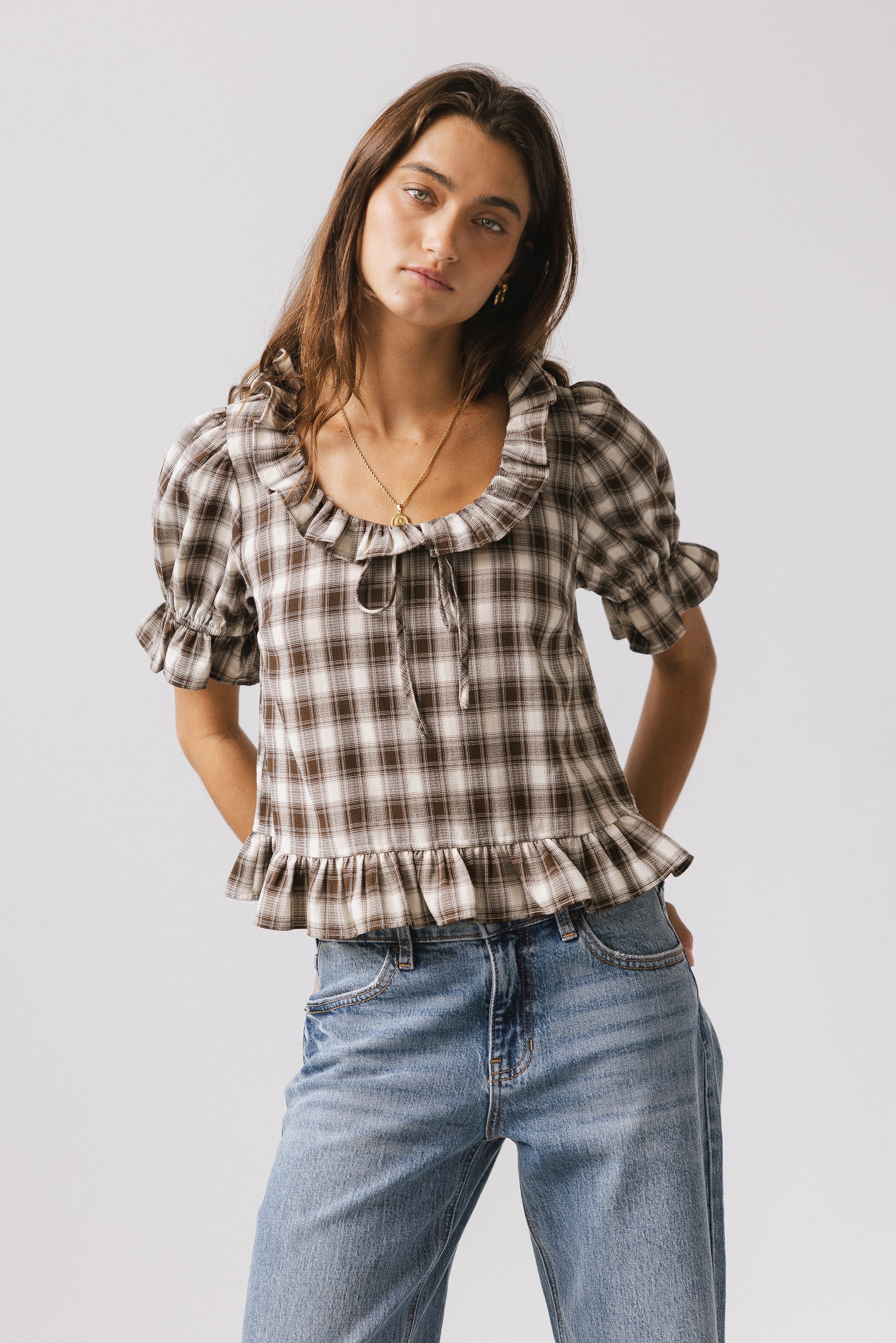 Liam Plaid Blouse