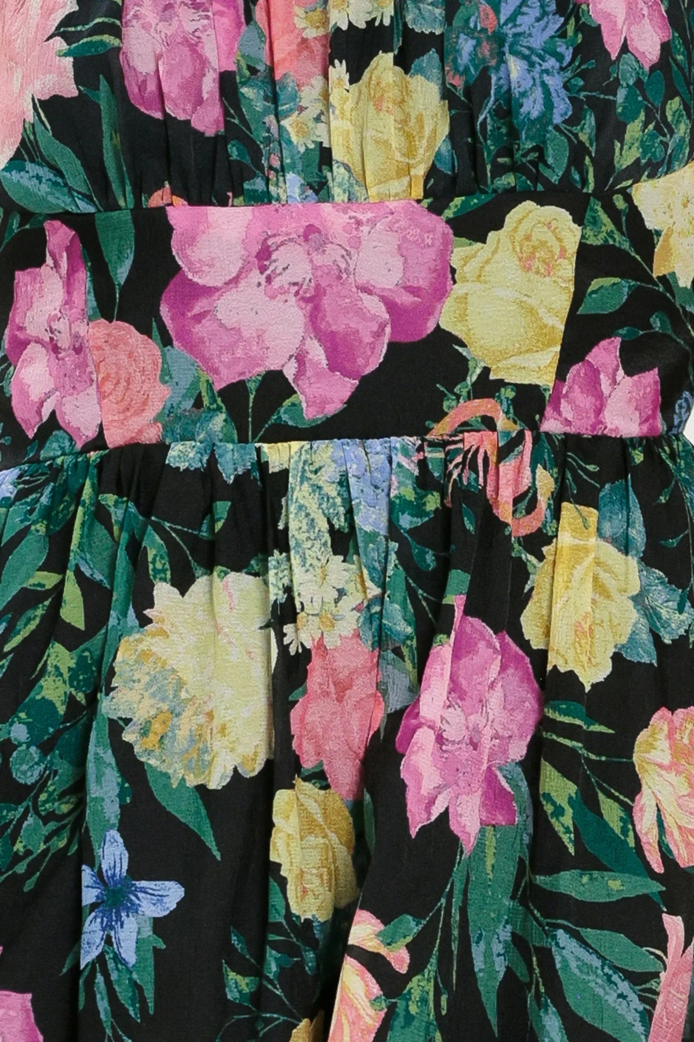 SHADOW FLORAL MIDI DRESS