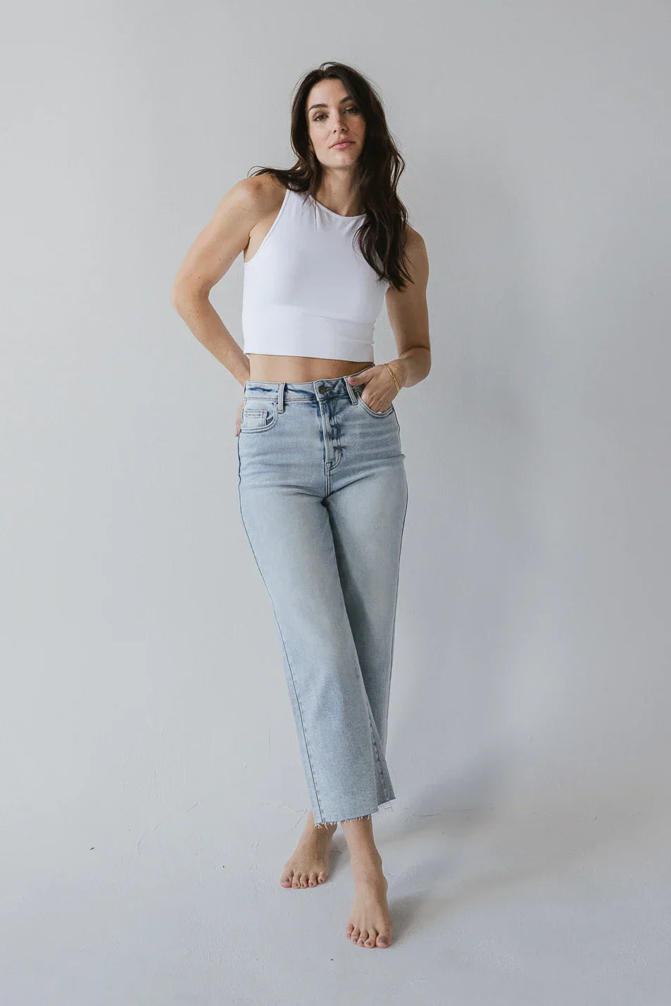 Colette Wide Leg Jeans in Light Wash