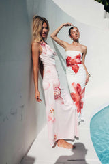 Aura Floral Mesh Maxi Dress