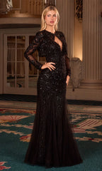 STEPHANIE GOWN MERMAID EVENING DRESS WITH JACKET