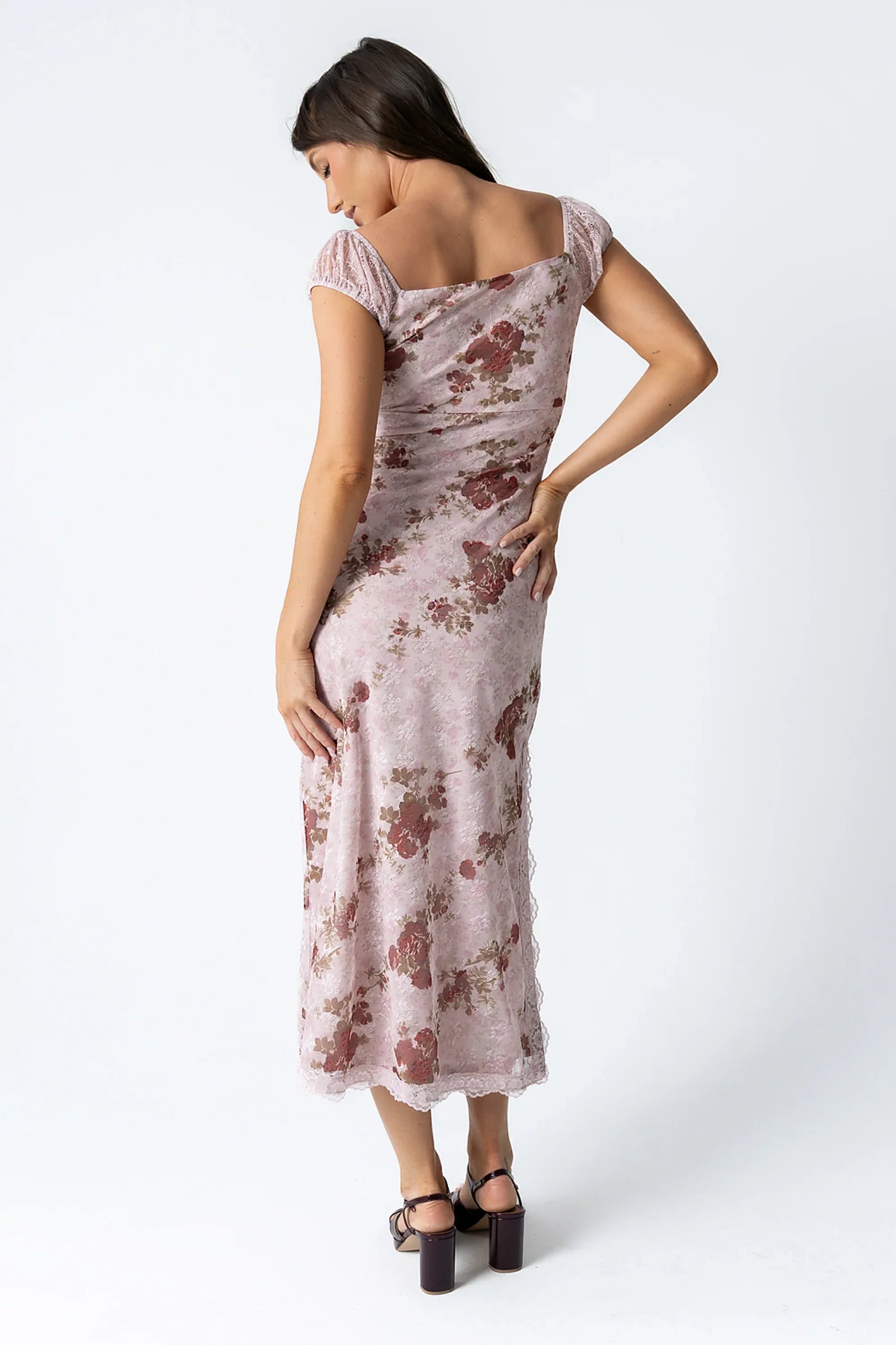 Nancie Floral Mesh Maxi Dress