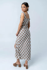 Renae Plaid Maxi Dress