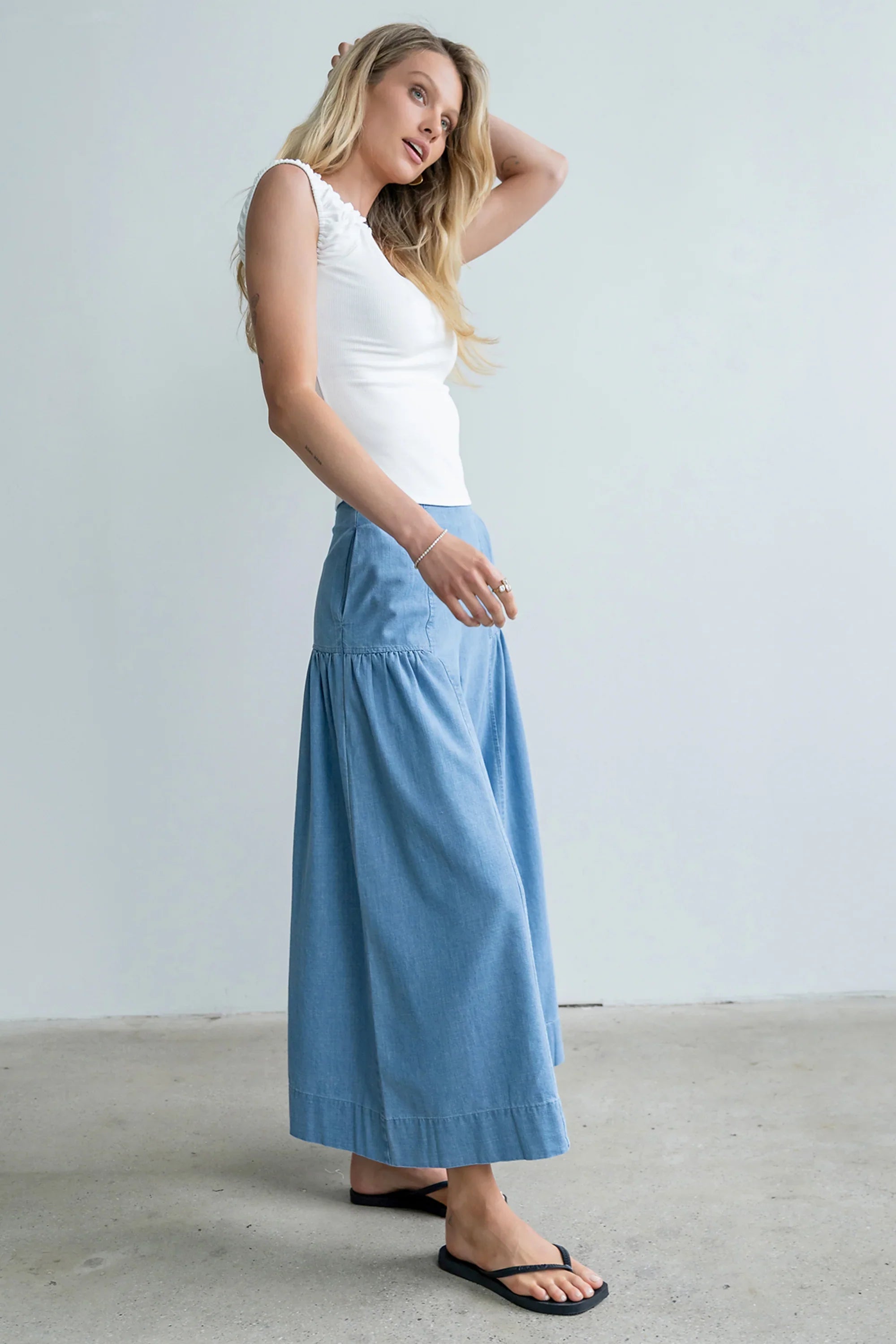 Kali Cropped Wide Leg Pants