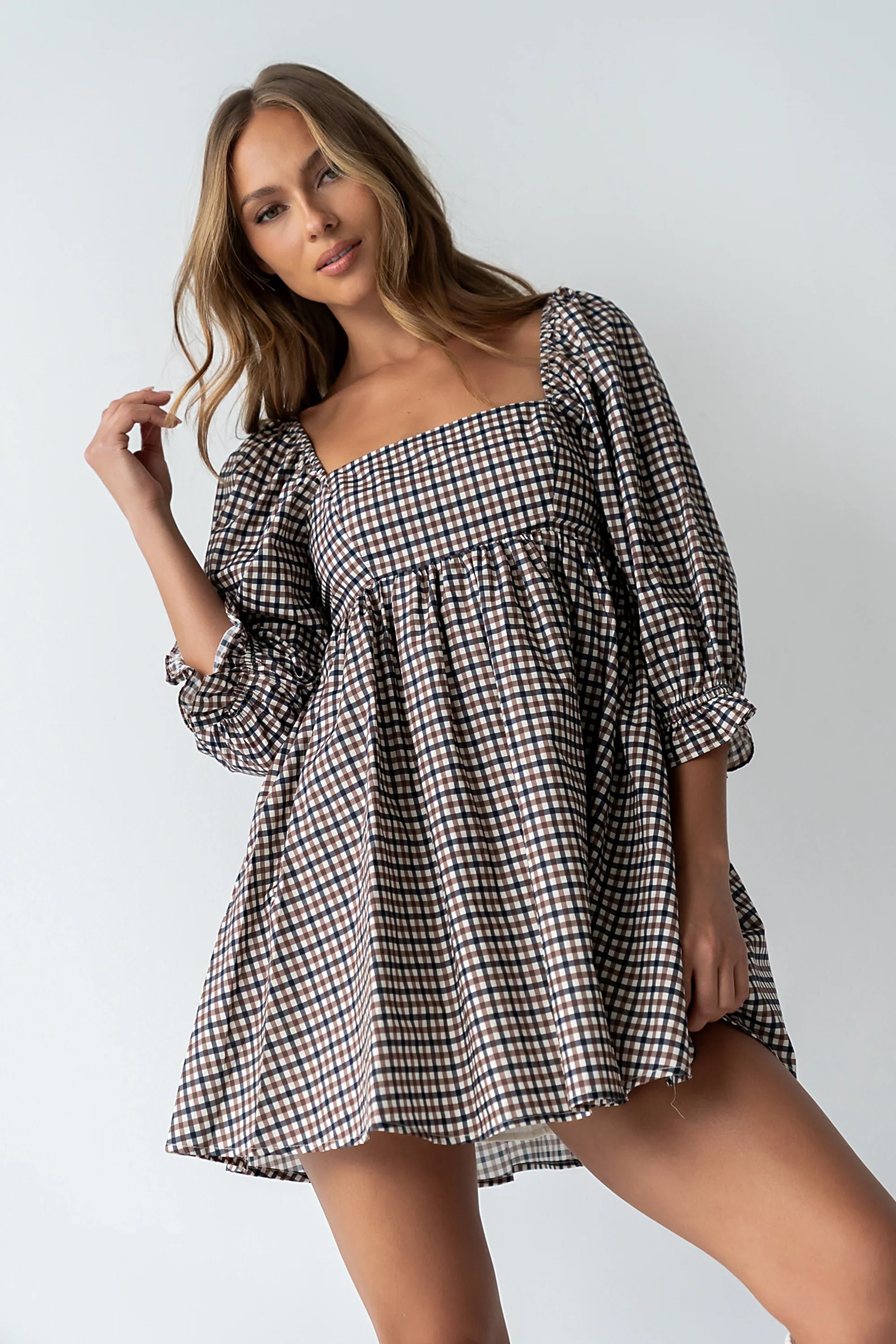 Wren Gingham Mini Dress