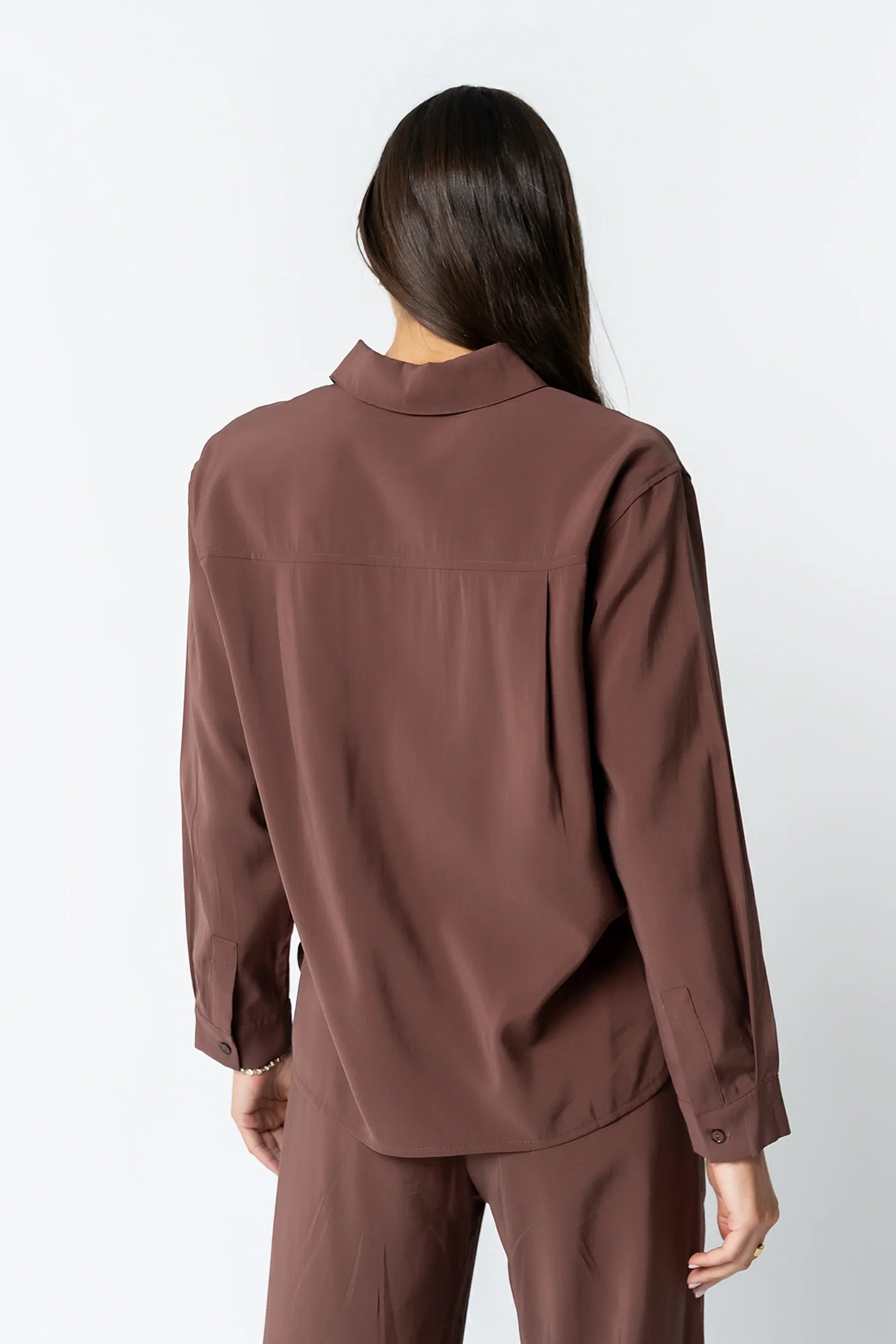 Tacie Button Up in Brown