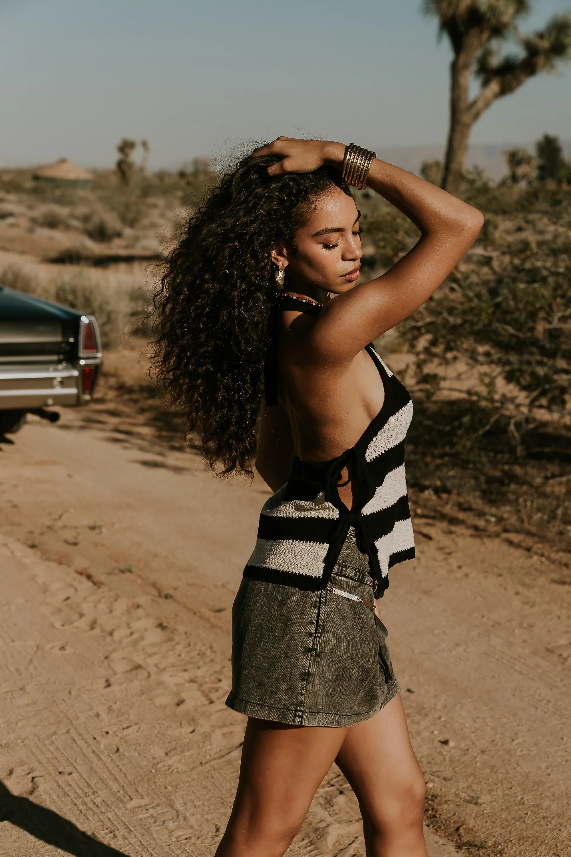 Vince Denim Mini Skirt