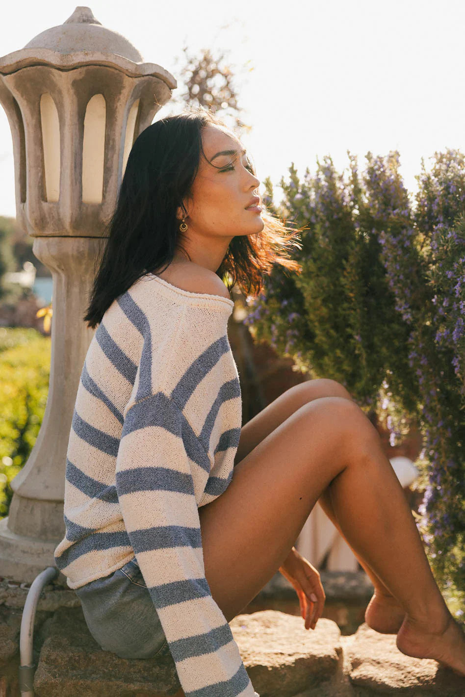 Kelsey Striped Sweater in Blue FINAL SALE