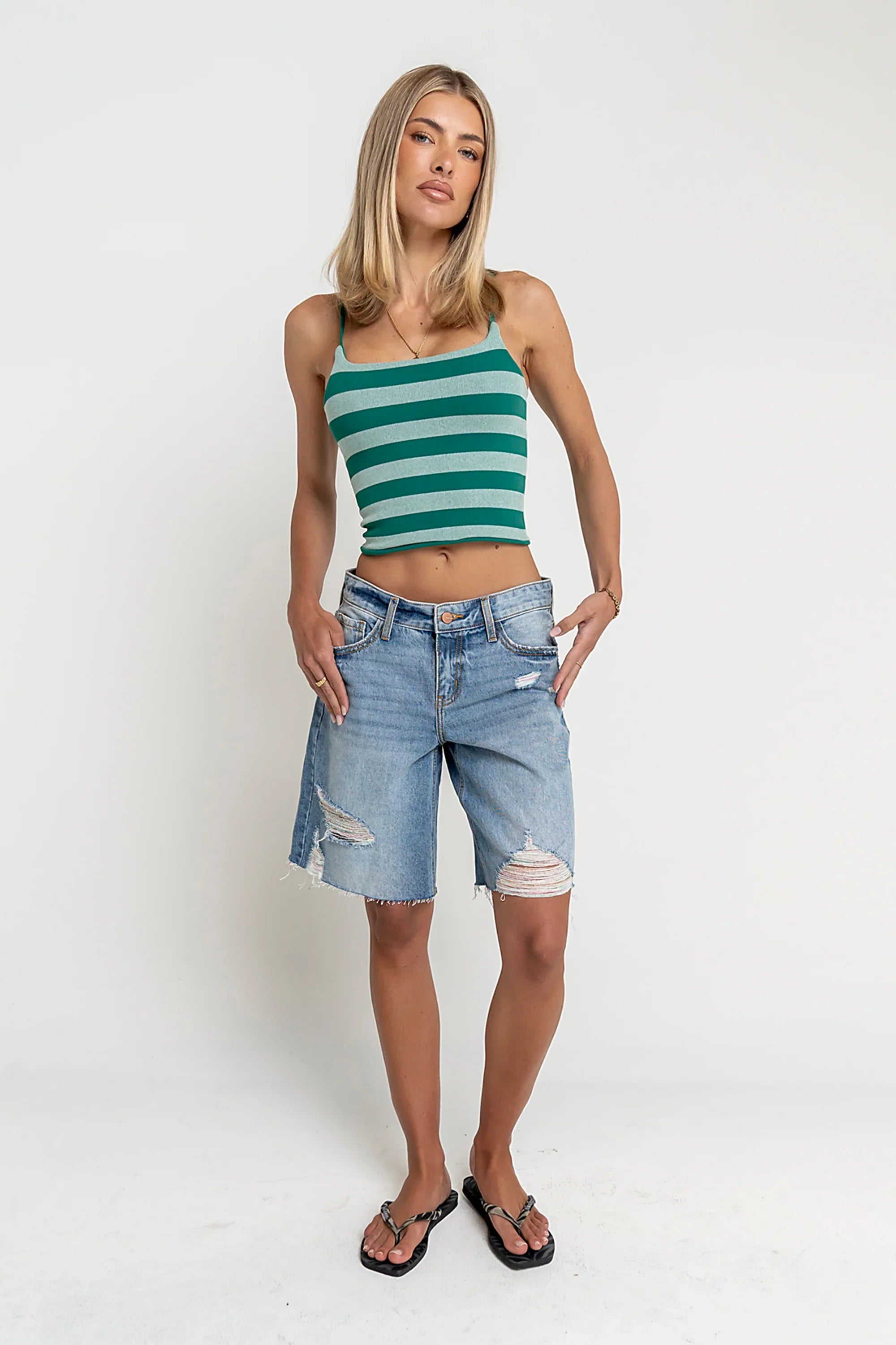 Winston Distressed Bermuda Shorts