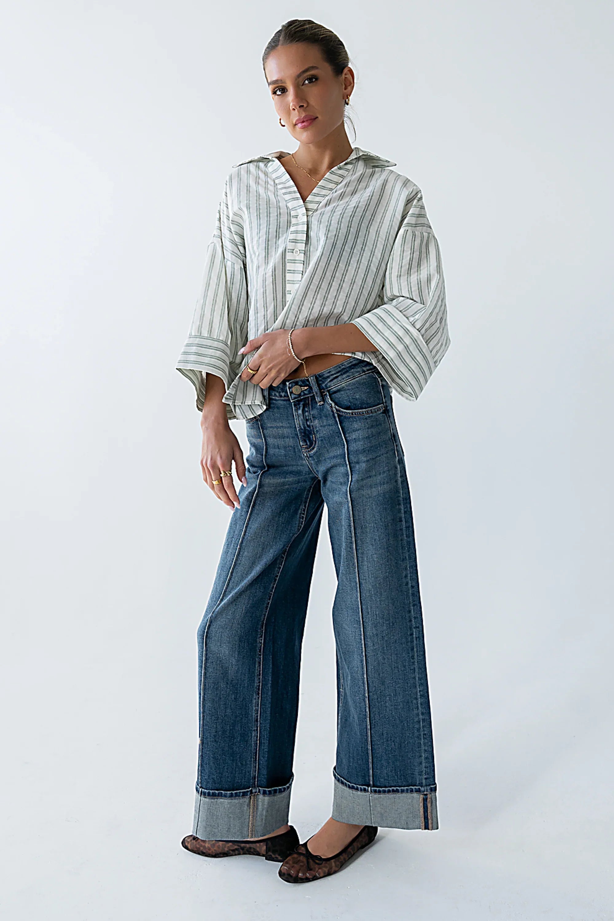 Ollie Striped Button Up