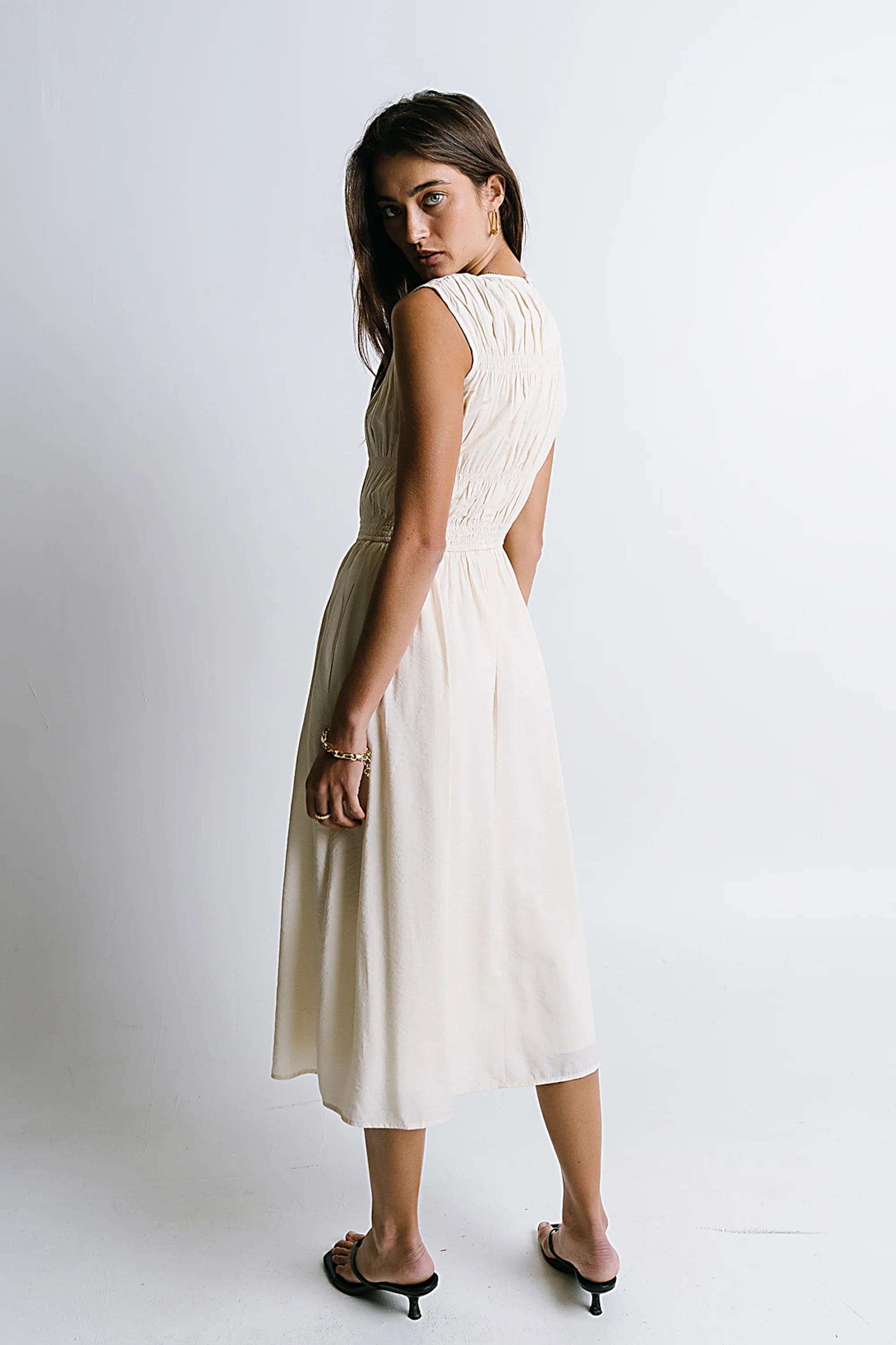 Johna Smocked Midi Dress FINAL SALE
