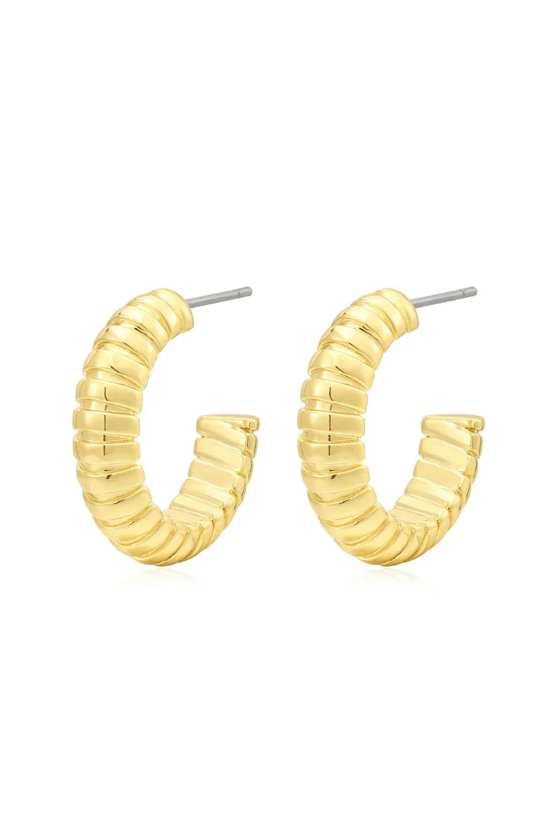 LUV AJ Snake Chain Hoops