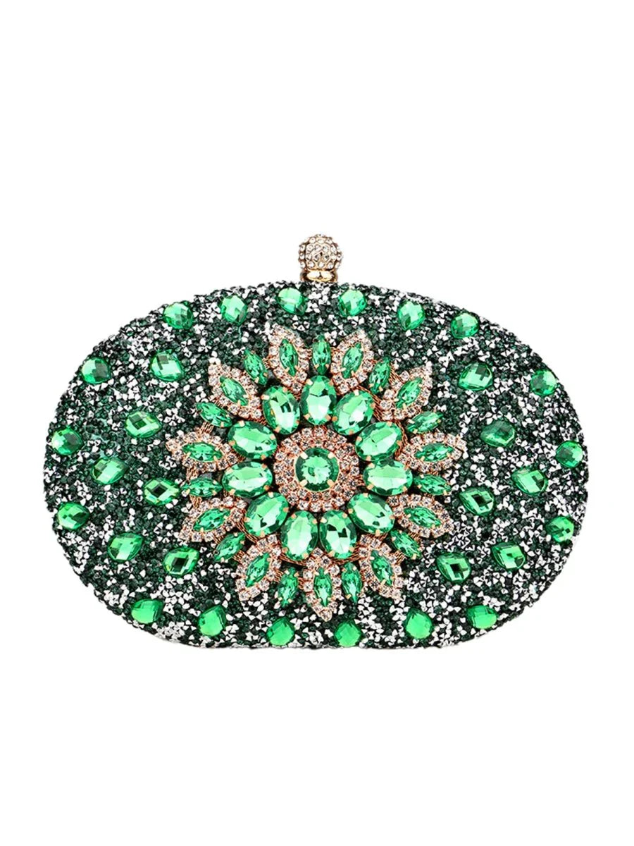 Womens All Over Crystals Sparkly Evening Clutch Bags