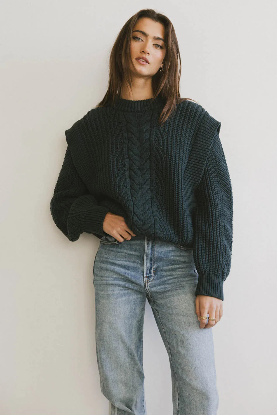 Dream Knit Sweater in Dark Teal FINAL SALE