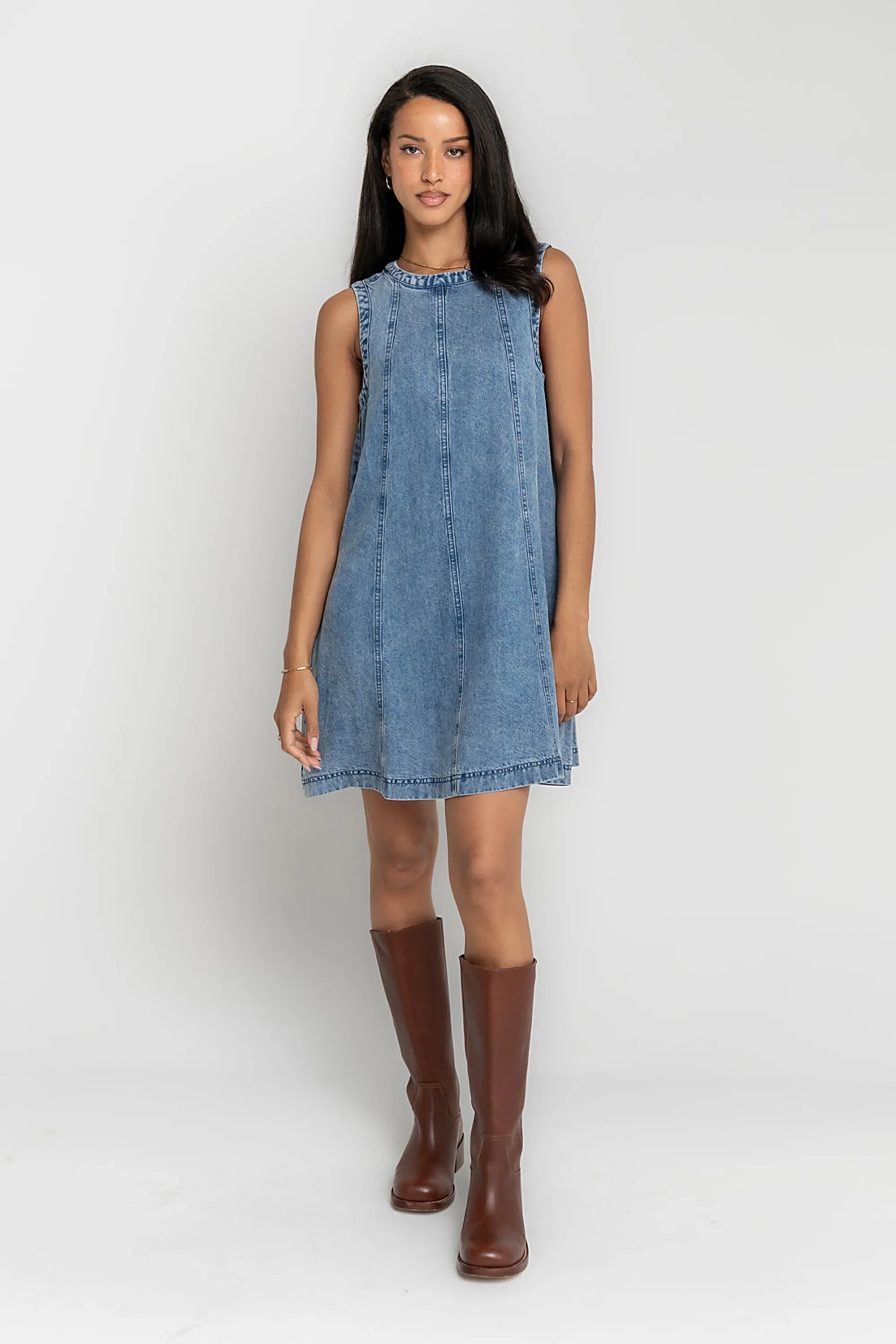 Elyse Sleeveless Denim Mini Dress
