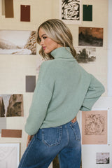 Shea Turtleneck Sweater in Green FINAL SALE