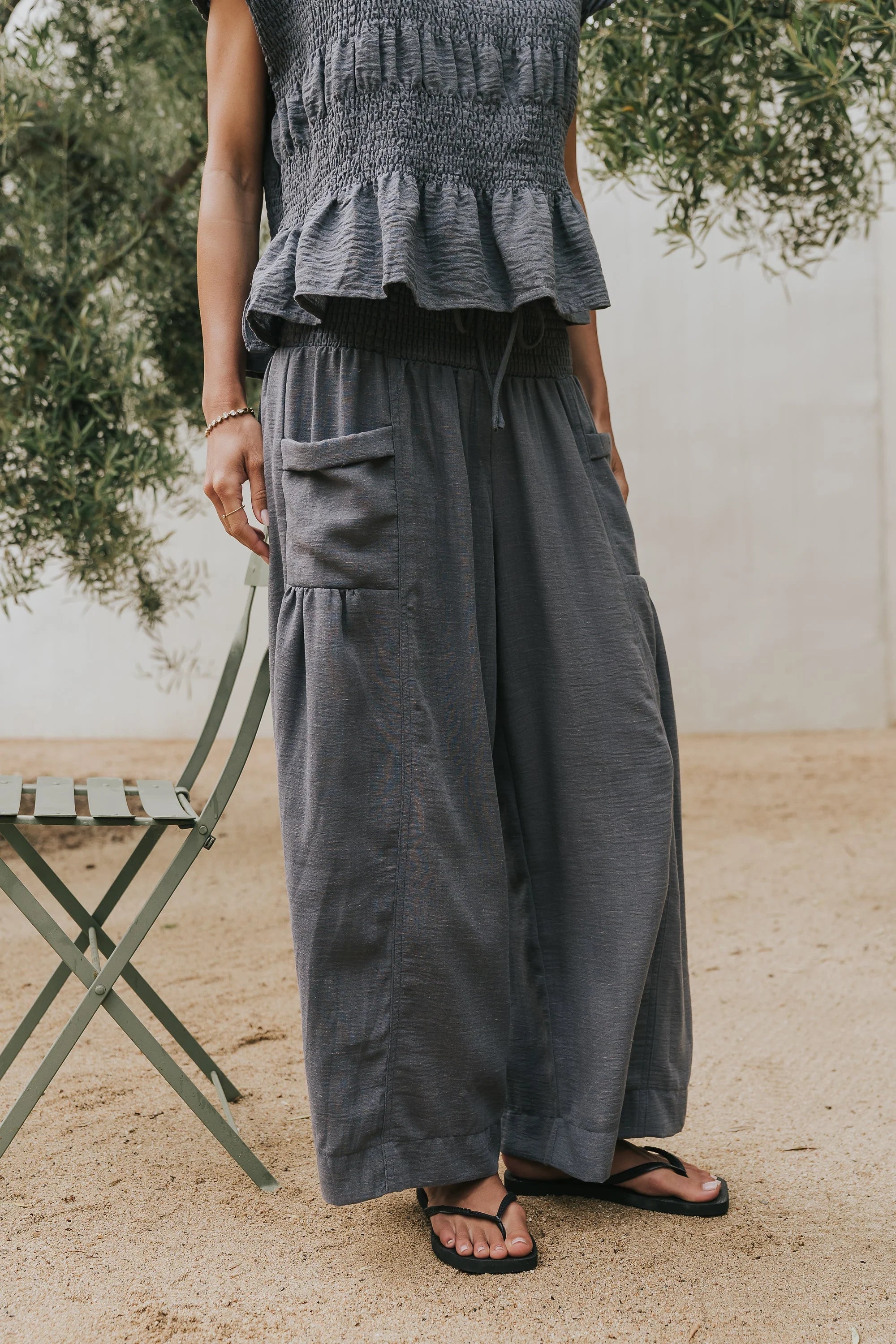 Ashton Wide Leg Pants in Blue