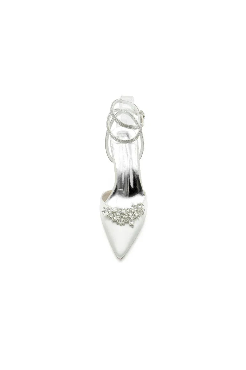 Rhinestone Pointed Toe Stiletto Heels