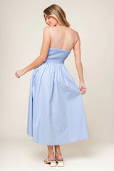 SUMMER INVITE PASTEL BLUE MIDI DRESS