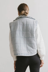 Audren Quilted Denim Vest FINAL SALE
