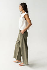 Jannah Wide Leg Pants in Olive