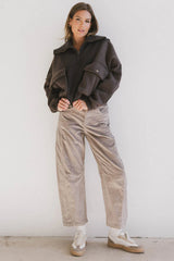 Lisette Barrel Jean in Tan Courduroy FINAL SALE