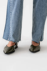 Steve Madden Shay Slingback Flats in Olive FINAL SALE