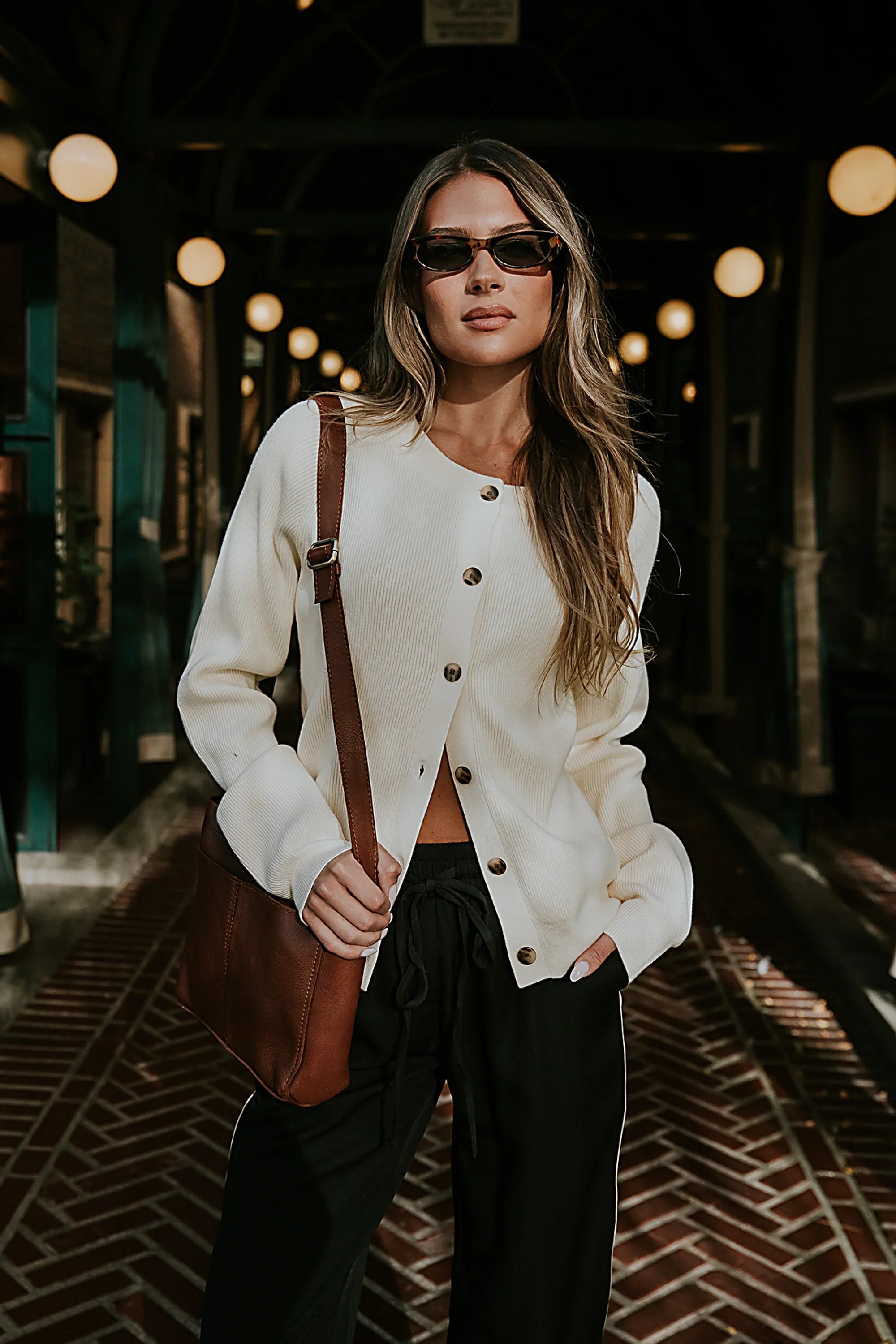 Debbie Ribbed Sweater in Ivory FINAL SALE