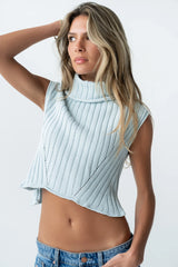 Timothy Sleeveless Sweater in Blue