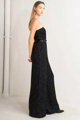 SPARK NOIR BLACK TWEED JUMPSUIT