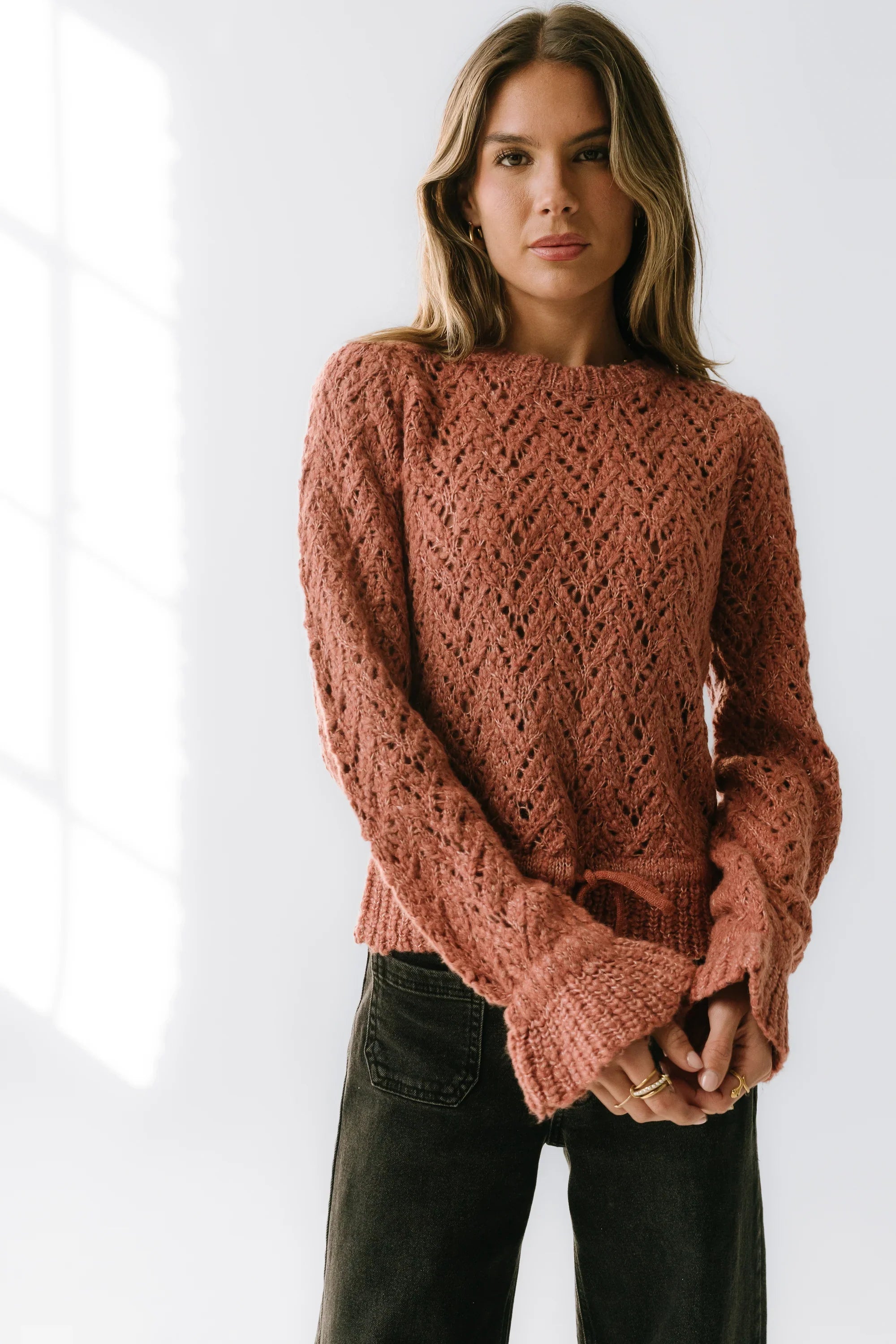 Joseph Knit Sweater in Rose FINAL SALE