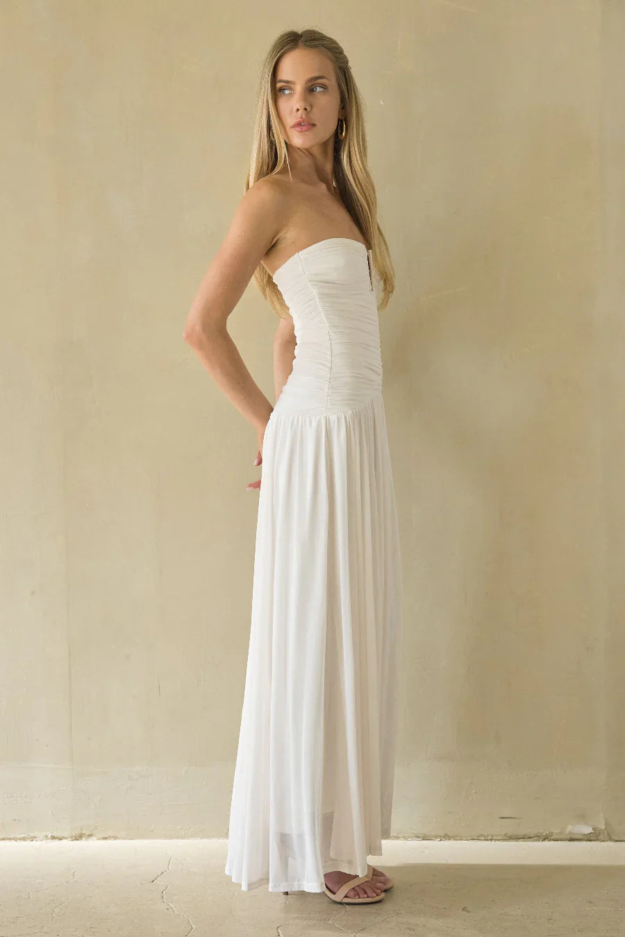 NIA Beverly Mesh Maxi Dress