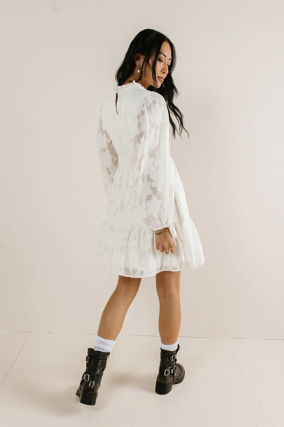 Vallie Smocked Mini Dress