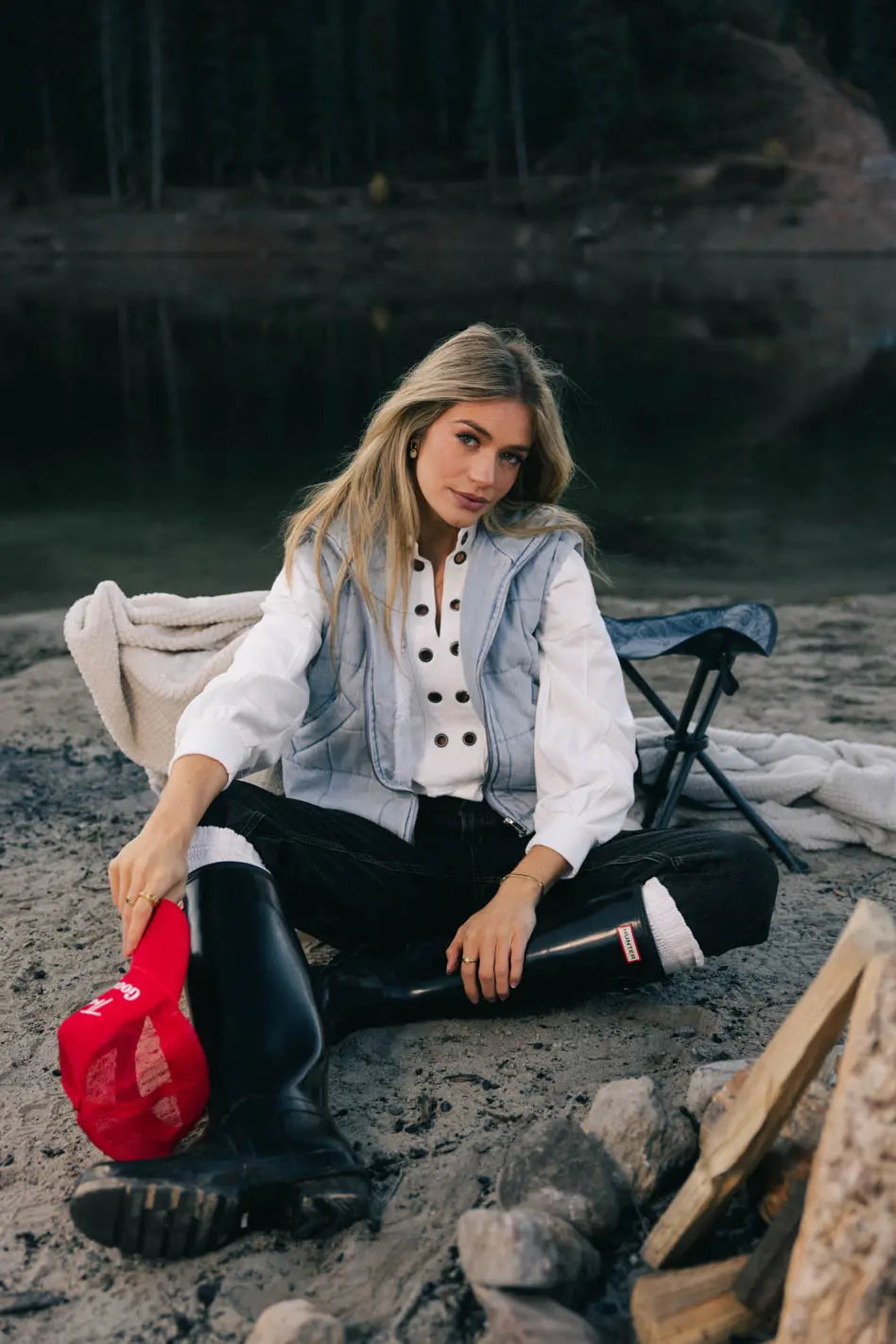 Maxfield Grommet Top in White FINAL SALE