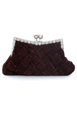 Glamourous Silk With Crystal Rhinestone Glitter Adjustable Wallets Accessories