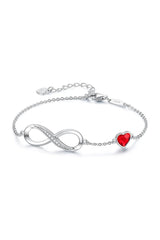 Red Chain Bracelets with Birthstone
