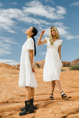 Seraphina Eyelet Midi Dress FINAL SALE