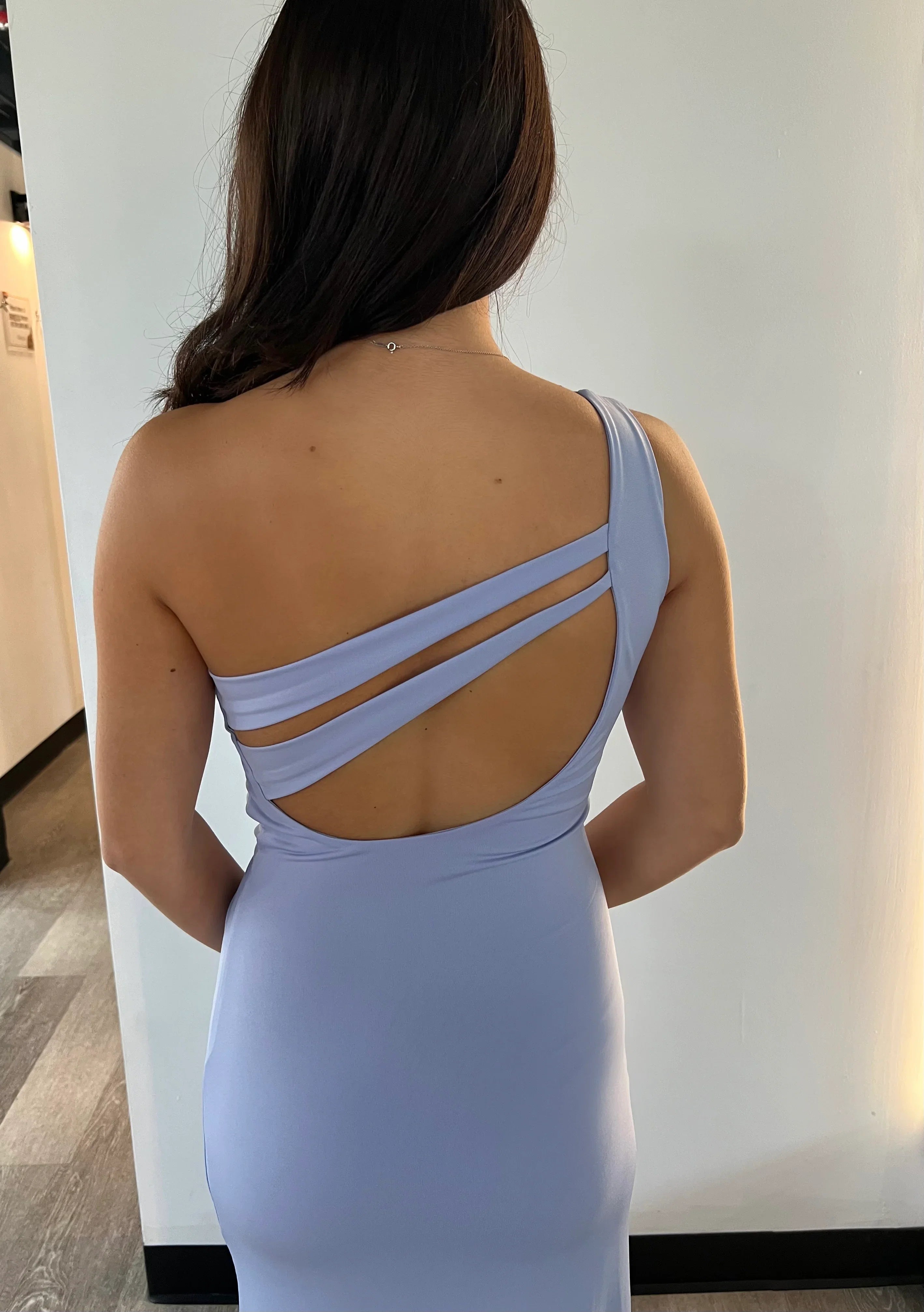 Britt Maxi Dress Periwinkle One Shoulder Dress