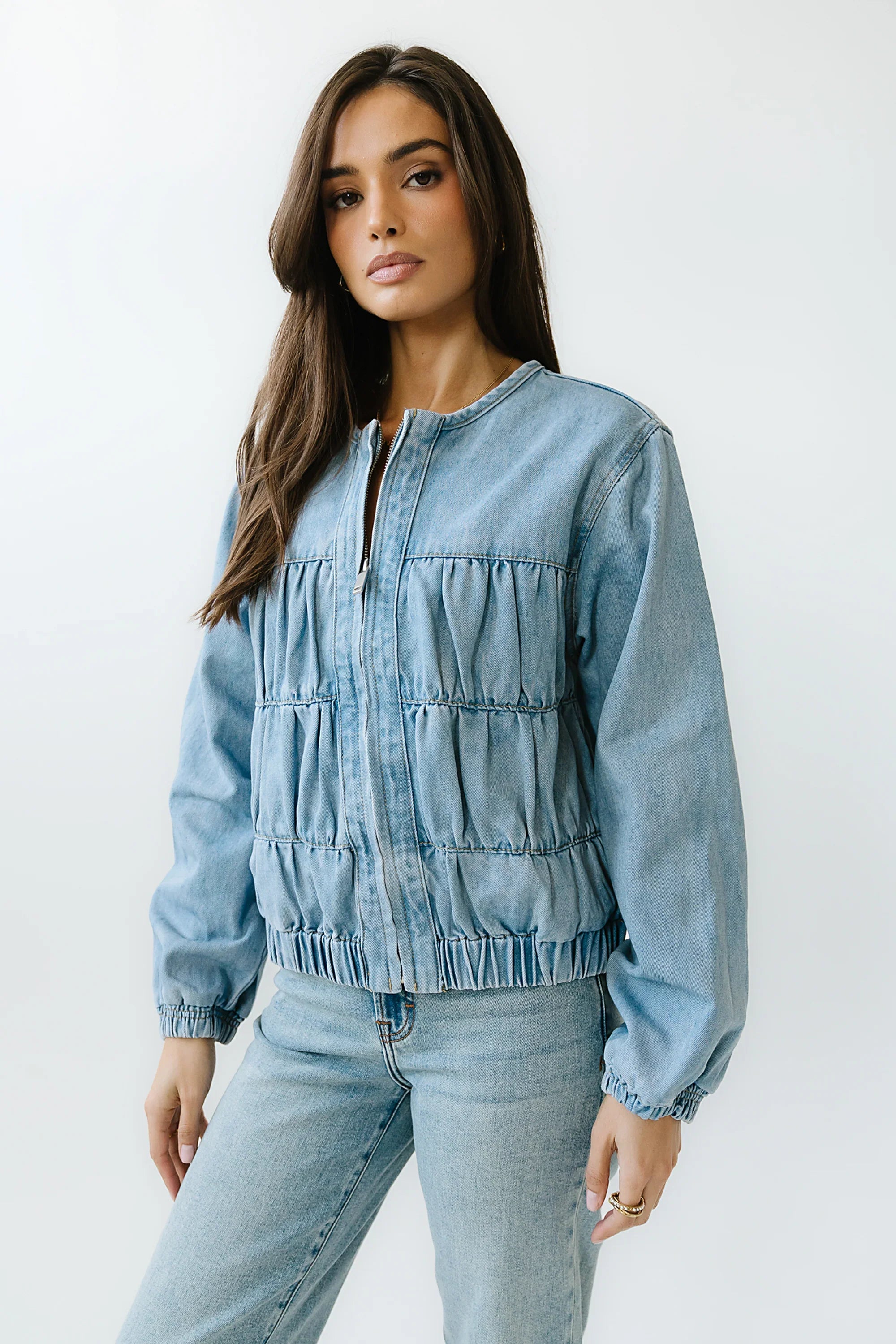 Juney Cinched Denim Jacket FINAL SALE
