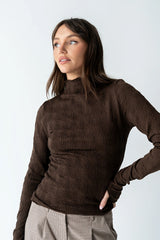 Benny Textured Top in Brown