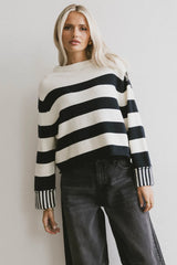 Helena Striped Sweater in Black FINAL SALE