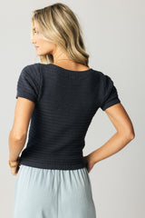 Lewis Knit Sweater in Indigo FINAL SALE