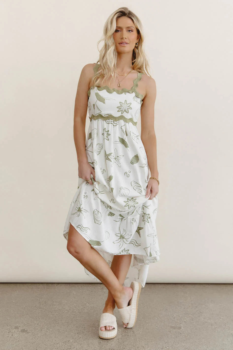 Lucy Sea Print Maxi Dress FINAL SALE