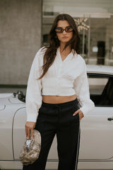 Yena Smocked Blouse in White