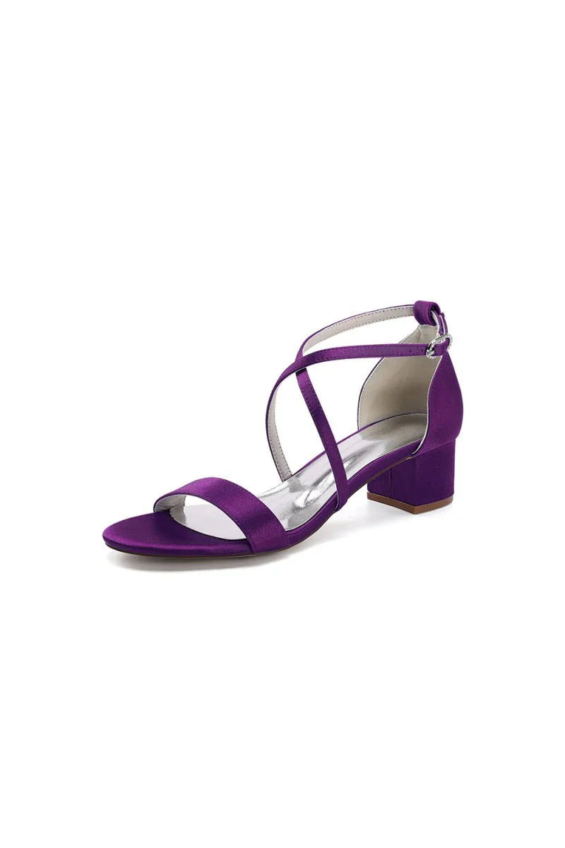 Open Toe Hollow Out Chunky Heels