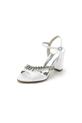 Fuchsia High Heels with Shimmering Metal Accents