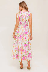 PINK TULIP GARDEN TOP MIDI SKIRT SET