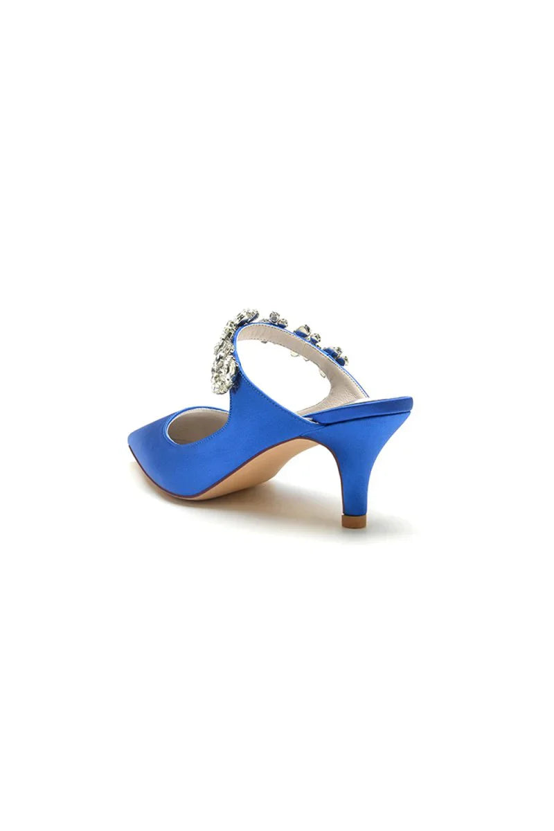 Beading Pointed Toe Rhinestone High Heels