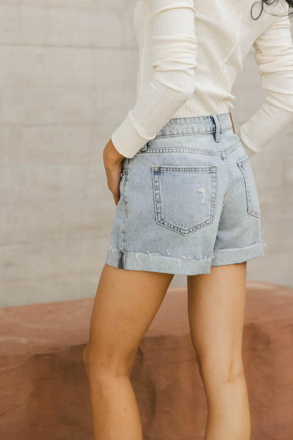 Vinnie Crossover Denim Shorts FINAL SALE