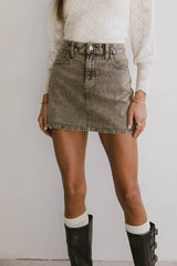 Dane Acid Wash Denim Skirt FINAL SALE